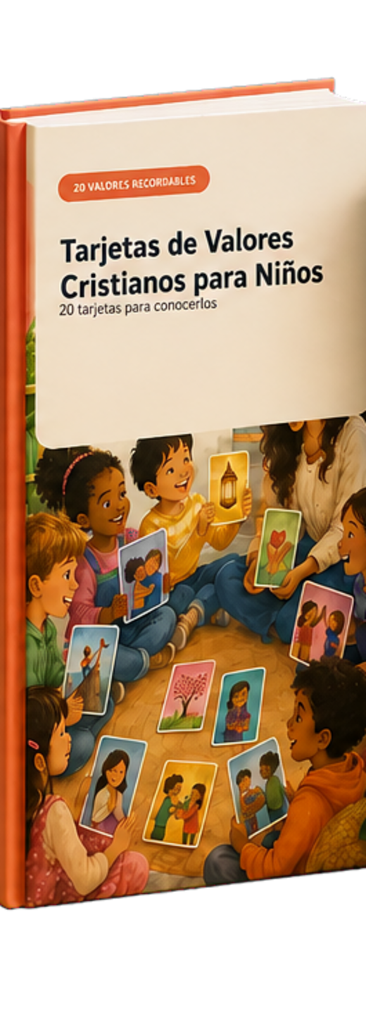 Libro físico Tarjetas de Valores Cristianos para Niños